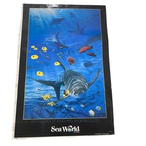 Vintage 1993 Sea World Ohio Mysterious Misunderstood Print 36x24 Jared Holderby